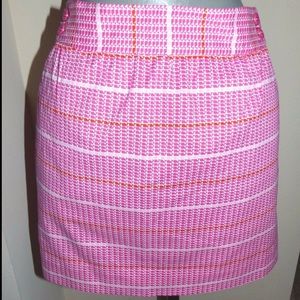 Vineyard Vines whale stripe mini skirt pink and white